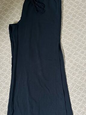 XXL Black Wide Leg Pants with Side Slit